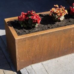 Pflanzgefäß Carrez Aus Cortenstahl - Rechteckig, 150 X 40 X 40 Cm -Garten Flaire Verkaufsgeschäft adezz pflanzgefaess carrez aus cortenstahl rechteckig 1680676 de