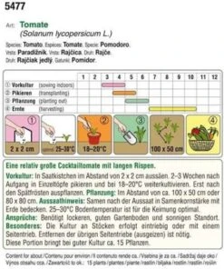 Bio Cocktailtomate "Zuckertraube" -Garten Flaire Verkaufsgeschäft austrosaat bio cocktailtomate zuckertraube 1 paket 1654522 de