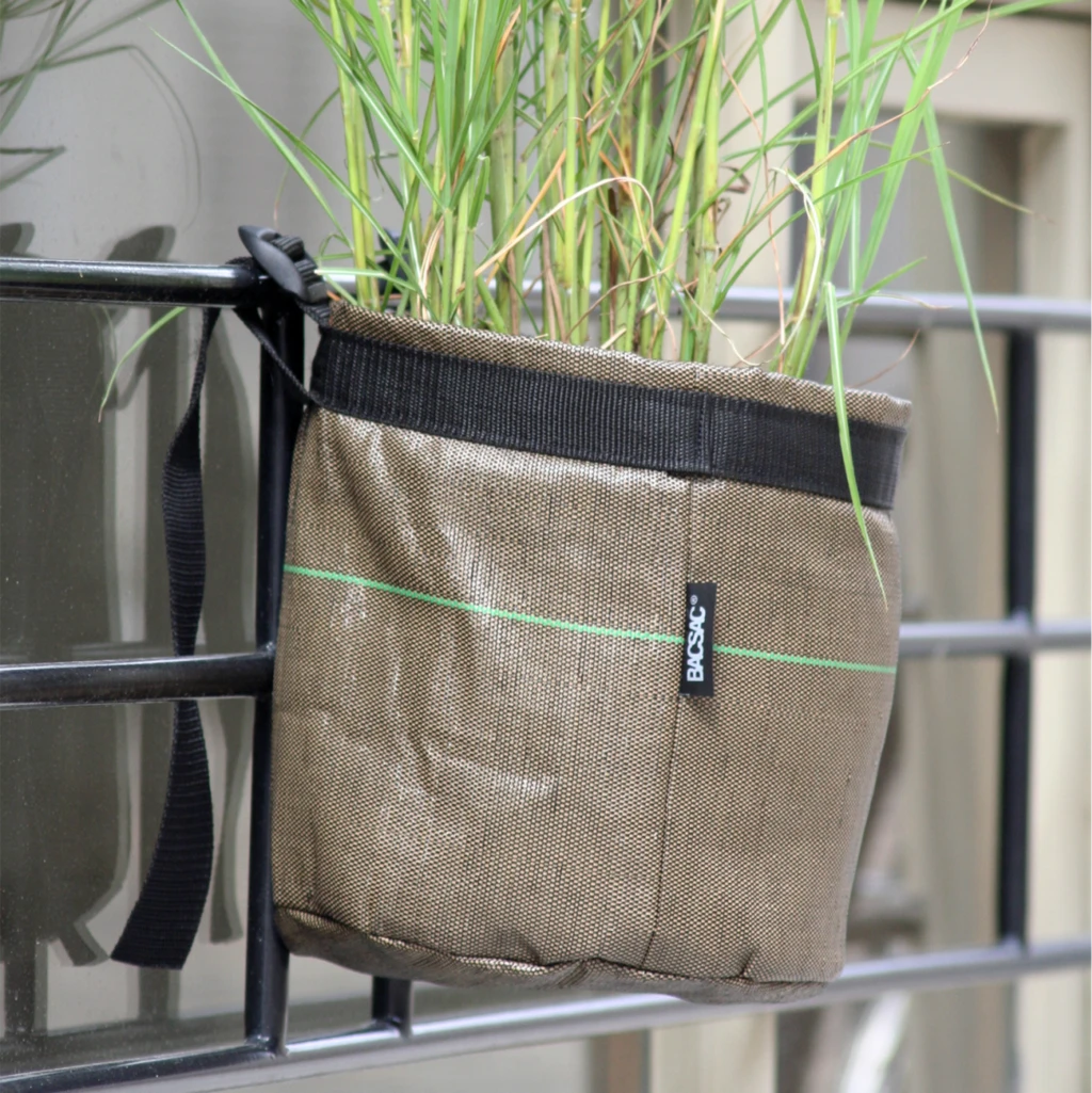 Balkon-Pflanztasche "rund" Mit Befestigung - Geotextile 4 Balkon-Pflanztasche "rund" Mit Befestigung - Geotextile – Bild 2