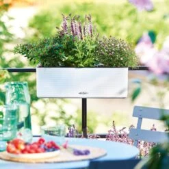 LECHUZA CUBE Color Triple Komplett-Set, Sandbraun -Garten Flaire Verkaufsgeschäft balconissima color 40 komplett set 648942 de