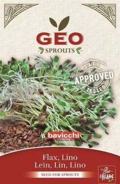 Garten Flaire Verkaufsgeschäft 24 Bio Keimsprossen "Lein", 80 G