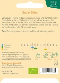 Wassermelone "Sugar Baby" -Garten Flaire Verkaufsgeschäft bingenheimer saatgut wassermelone sugar baby 1612476 de