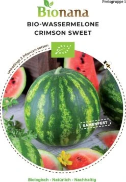 Bio Wassermelone Crimson Sweet -Garten Flaire Verkaufsgeschäft bionana bio wassermelone crimson sweet 1 pkg 1695800 de