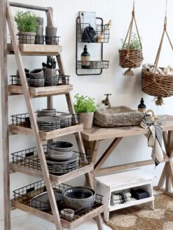 Korb-Blumenampel, H 22 Cm Ø 35 Cm