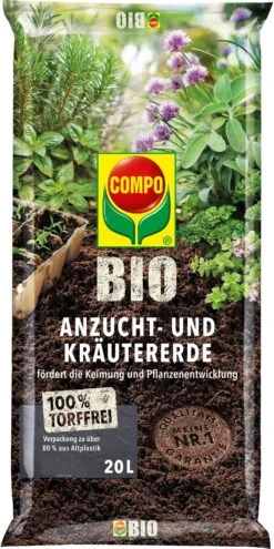 Compo BIO Anzucht- Und Kräuter-Erde Torffrei, 20 Liter -Garten Flaire Verkaufsgeschäft compo bio anzucht und kraeuter erde torffrei 20 litrov 1660035 de