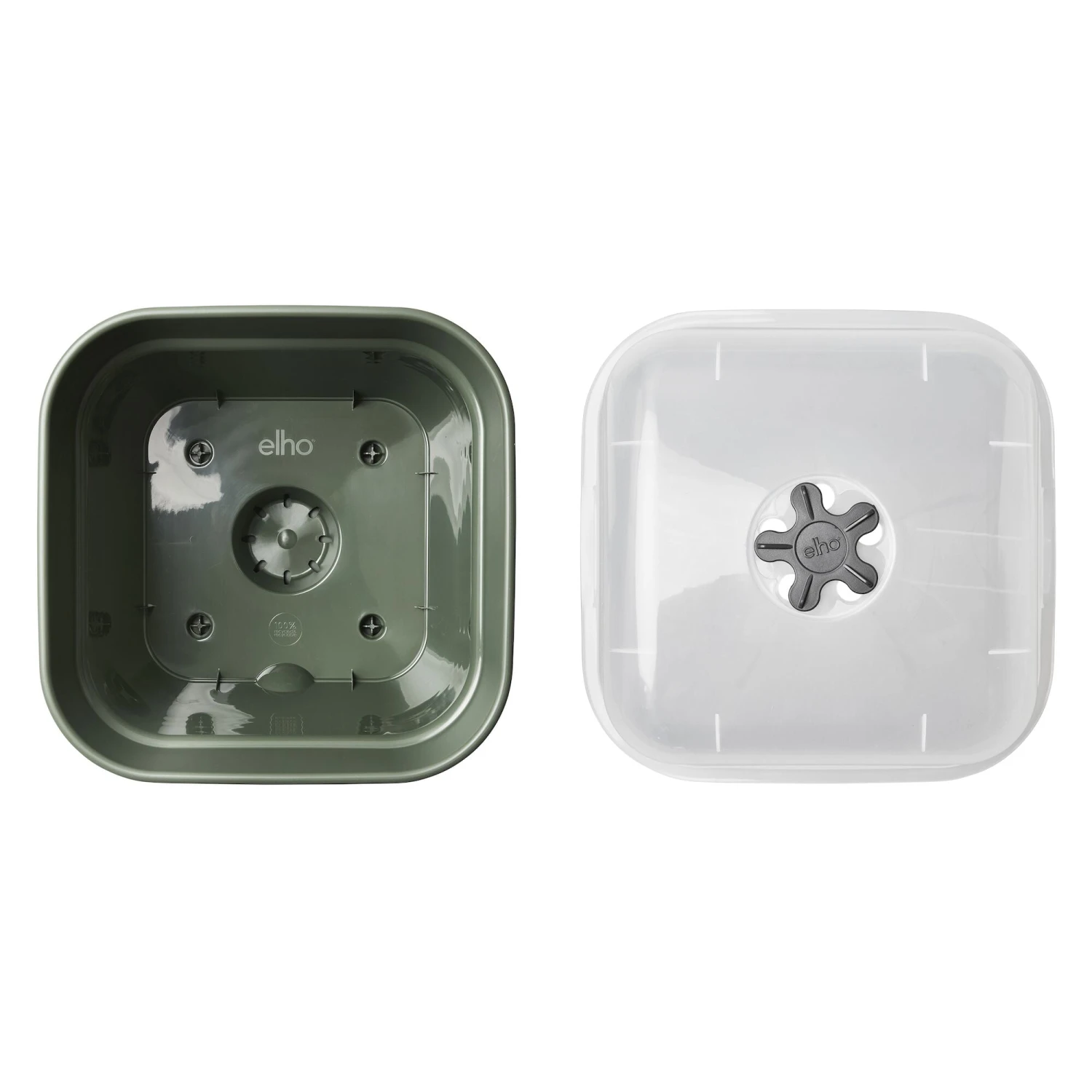 Elho Anzuchttopf Set Green Basics 20cm - Quadrat, Laubgrün 5 Elho Anzuchttopf Set Green Basics 20cm - Quadrat, Laubgrün - Image 3