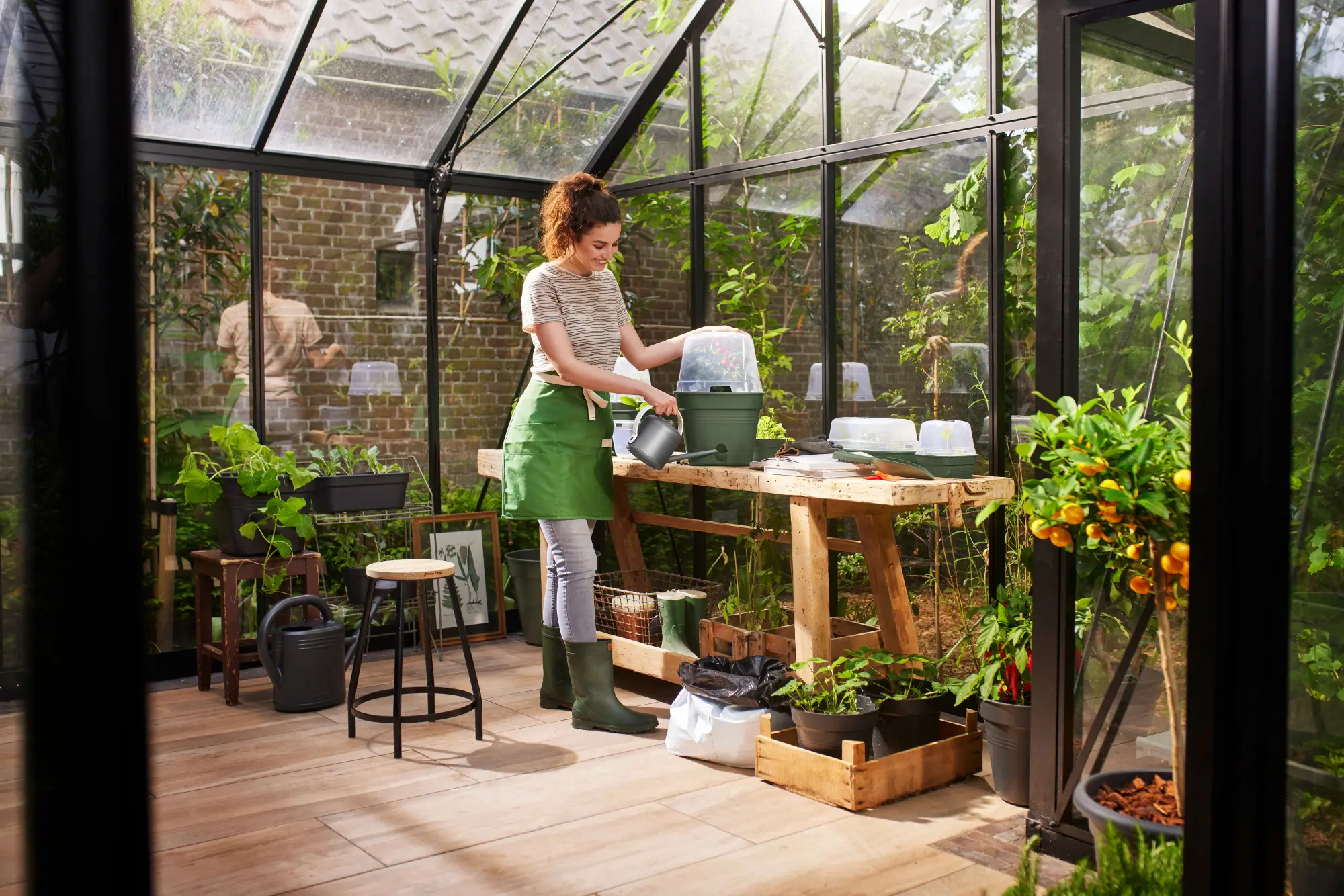 Elho Anzuchttopf Set Green Basics 20cm - Quadrat, Laubgrün 11 Elho Anzuchttopf Set Green Basics 20cm - Quadrat, Laubgrün - Image 9