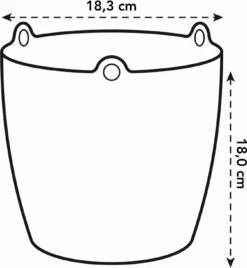 Elho Brussels Hängeampel "18cm", Anthrazit -Garten Flaire Verkaufsgeschäft elho brussels haengeampel 18cm 1272842 de