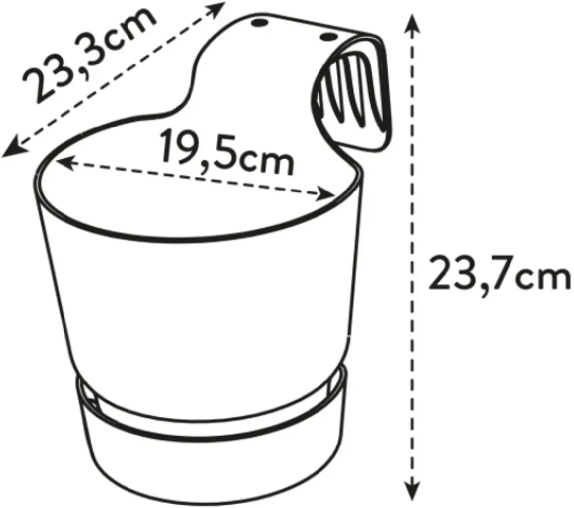 Elho Greenville Balkongefäß "easy Hanger" Single, Living Schwarz 4 Elho Greenville Balkongefäß "easy Hanger" Single, Living Schwarz - Image 2