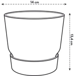 Elho Greenville Topf Rund 14 Cm, Weiss -Garten Flaire Verkaufsgeschäft elho greenville topf rund 14 cm 1676238 de