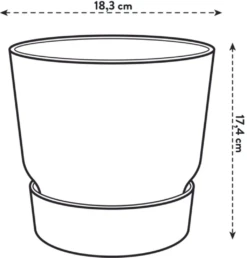 Elho Greenville Topf Rund 18 Cm, Living Schwarz -Garten Flaire Verkaufsgeschäft elho greenville topf rund 18 cm 1676271 de