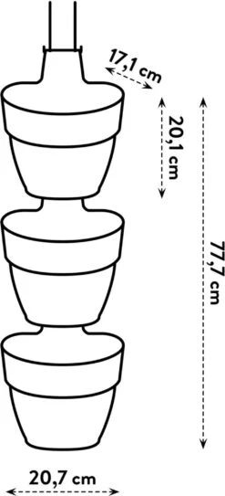 Elho Vibia Campana Vertical Forest Set/3, Pistazien Grün -Garten Flaire Verkaufsgeschäft elho vibia campana vertical forest set 3 1677977 de