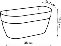 Elho Vibia Campana Wandampel 35 Cm, Anthrazit -Garten Flaire Verkaufsgeschäft elho vibia campana wandampel 35 cm 1676852 de