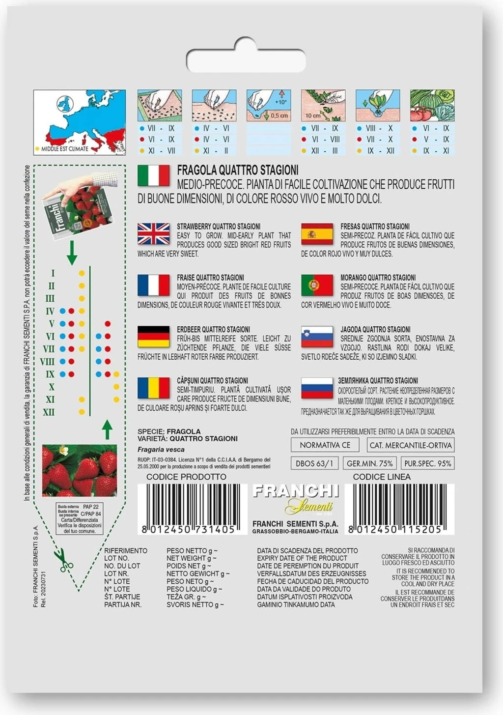 Erdbeeeren "Quattro Stagioni" 3 Erdbeeeren "Quattro Stagioni"