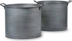 2er Set Verzinkte Pflanzkübel -Garten Flaire Verkaufsgeschäft garden trading 2er set verzinkte pflanzkuebel 1 set 1671066 de