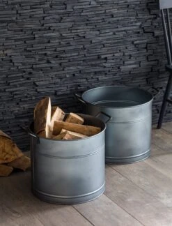 2er Set Verzinkte Pflanzkübel -Garten Flaire Verkaufsgeschäft garden trading 2er set verzinkte pflanzkuebel 1 set 804987 de