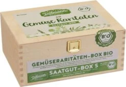 Gemüse-Raritäten Saatgut-Box S Bio, Holzbox