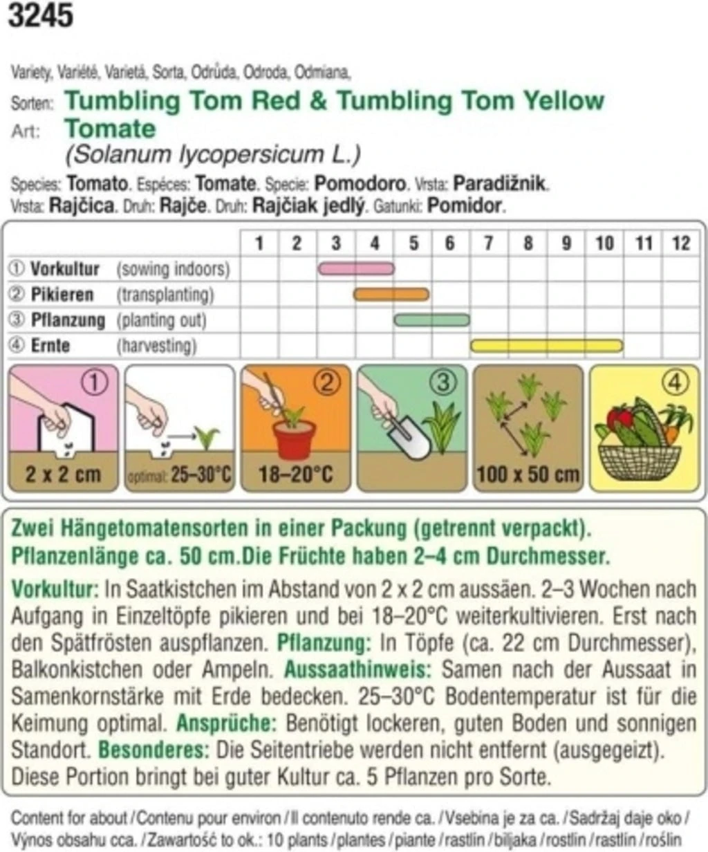 Hänge-Tomate Tumbling Tom Red & Tumbling Tom Yellow 3 Hänge-Tomate Tumbling Tom Red & Tumbling Tom Yellow