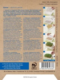 Garten Flaire Verkaufsgeschäft 22 Bio Microgreen Pads Kresse, Nachfüllpad