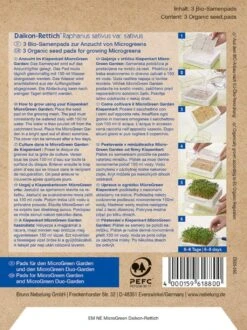 MicroGreen Duo-Garden Nachfüllpads BIO-Daikon-Rettich, 3 Stück 5 MicroGreen Duo-Garden Nachfüllpads BIO-Daikon-Rettich, 3 Stück -Garten Flaire Verkaufsgeschäft kiepenkerl microgreen duo garden nachfuellpads bio daikon rettich 3 st 1668719 de