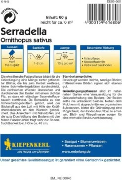 Serradella -Garten Flaire Verkaufsgeschäft kiepenkerl serradella 1 pkt 1204164 de