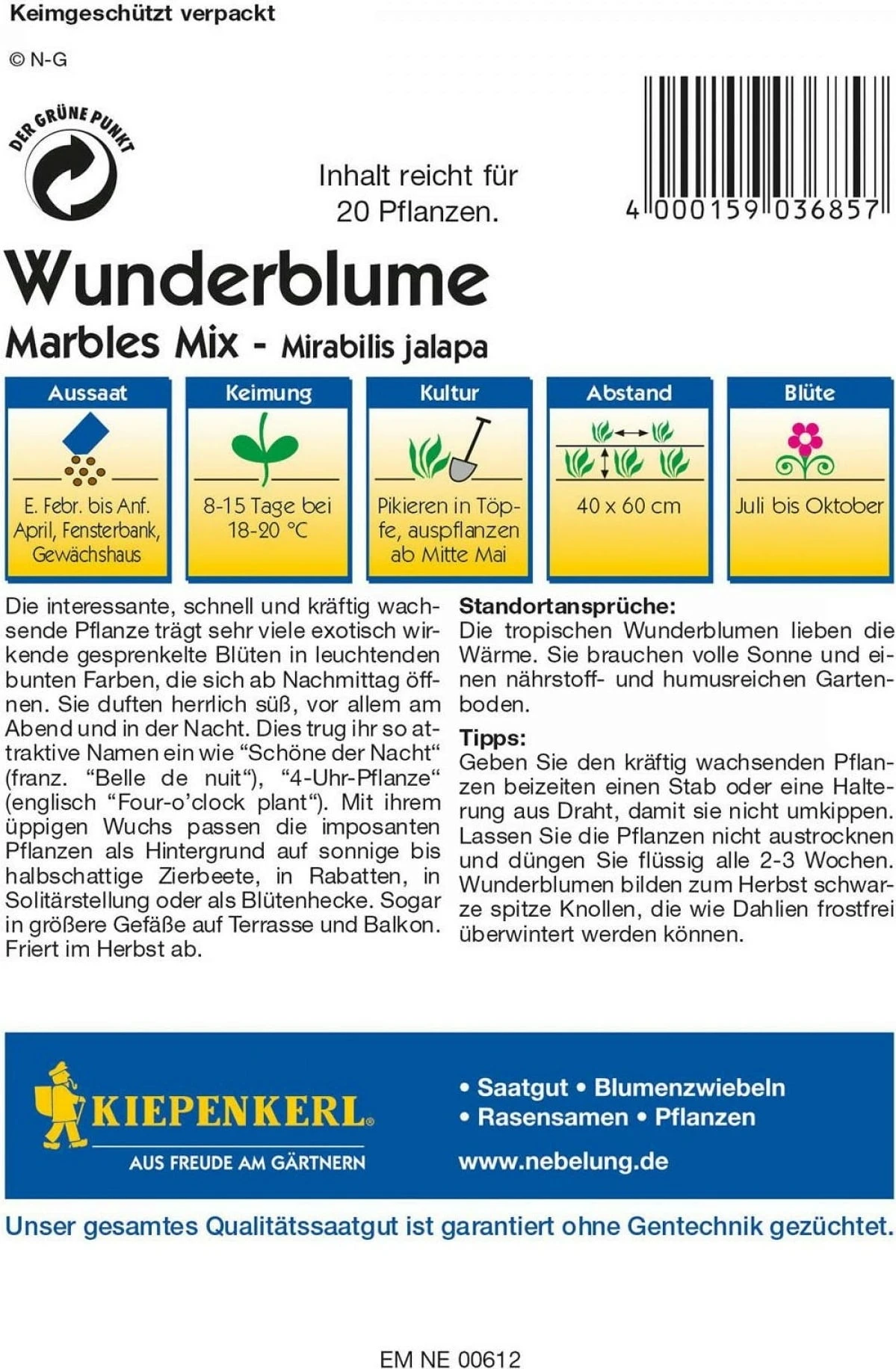 Wunderblume "Marbles-Mix" 4 Wunderblume "Marbles-Mix" – Bild 2