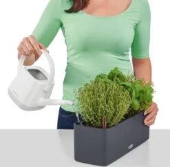 LECHUZA CUBE Color Triple Komplett-Set, Sandbraun -Garten Flaire Verkaufsgeschäft lechuza balconissima color 40 komplett set 648892 de