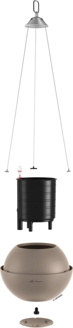 LECHUZA Blumenampel BOLA Color 32, Sandbraun -Garten Flaire Verkaufsgeschäft lechuza blumenampel bola color 32 sandbrun 1677837 de