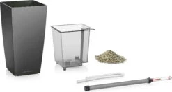 LECHUZA Tischgefäß MAXI CUBI, Weiß Hochglanz -Garten Flaire Verkaufsgeschäft lechuza maxi cubi tischgefaess 1163602 de