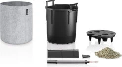 LECHUZA Pflanzgefäß TRENDCOVER "Filz" 32, Dark Grey -Garten Flaire Verkaufsgeschäft lechuza pflanzgefaess trendcover filz 32 1677485 de