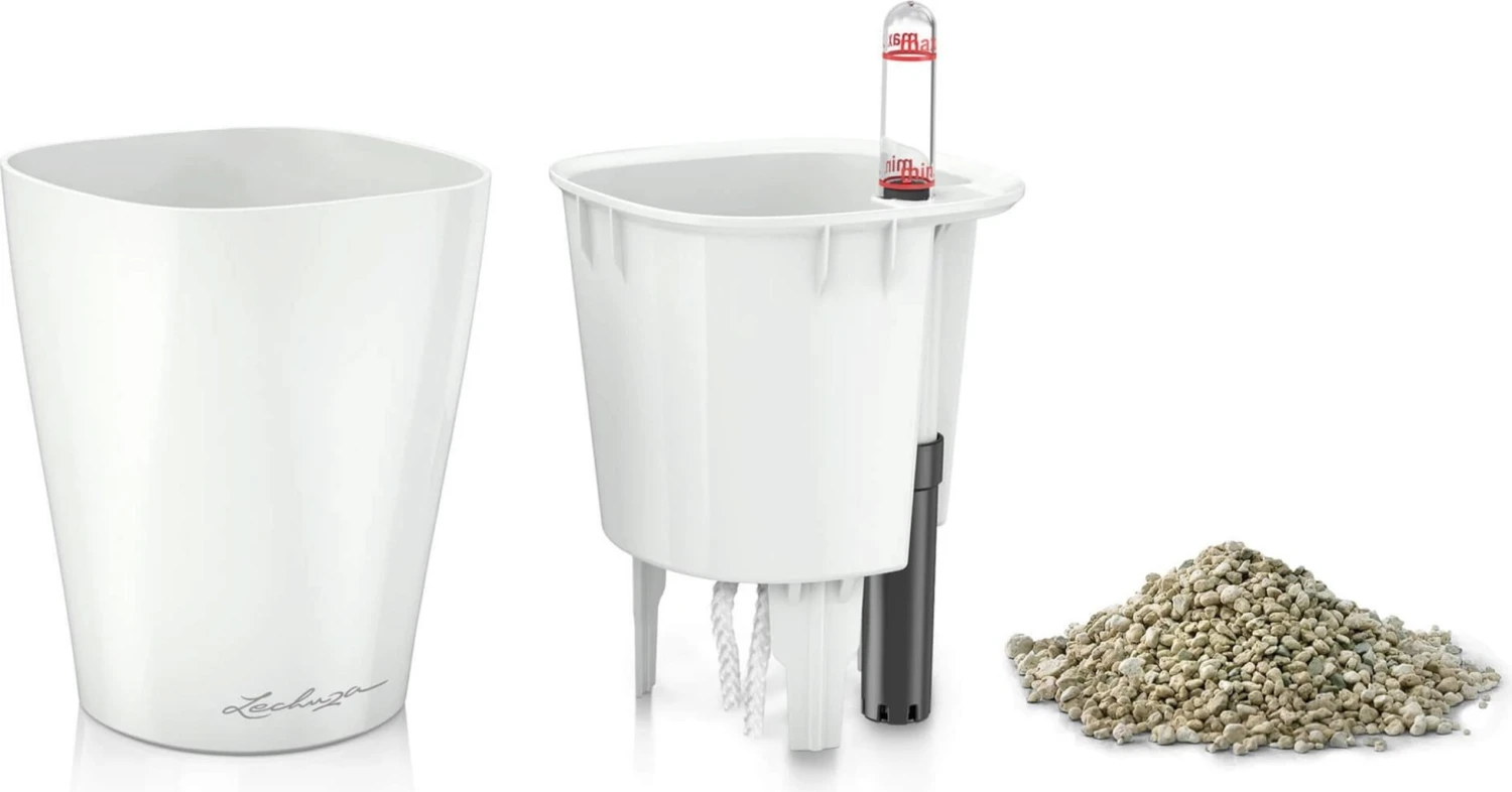 LECHUZA Tischgefäß MINI DELTINI, Weiß 7 LECHUZA Tischgefäß MINI DELTINI, Weiß – Bild 5