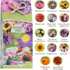 Bio Blumensamen Set -Garten Flaire Verkaufsgeschäft loveplants bio blumensamen set 1550330 de