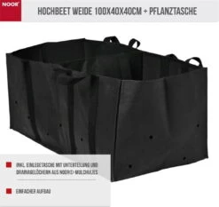 Hochbeet Weide Inkl. Pflanztasche -Garten Flaire Verkaufsgeschäft noor hochbeet weide inkl pflanztasche 1 st 1678626 de