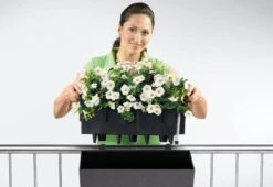 LECHUZA Pflanzgefäß BALCONERA Stone 80, Quarzweiß