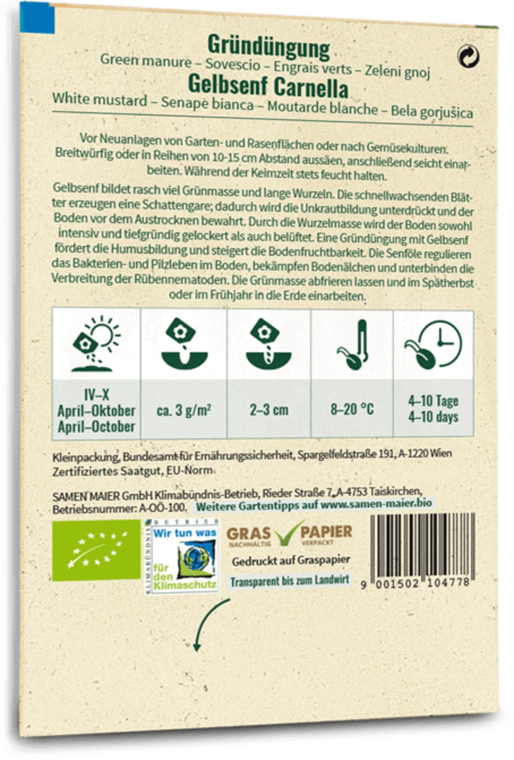 Bio Gelbsenf "Carnella" 3 Bio Gelbsenf "Carnella"