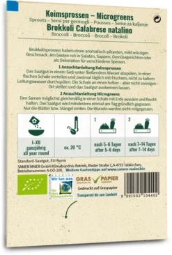 Bio Keimsprossen/Microgreens - Brokkoli "Calabrese Natalino" -Garten Flaire Verkaufsgeschäft samen maier bio keimsprossen microgreens brokkoli calabrese natalino 1672933 de