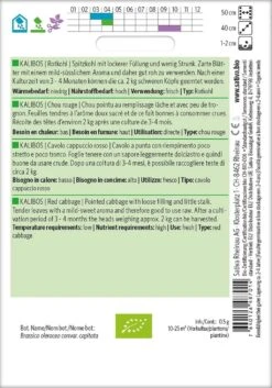 Garten Flaire Verkaufsgeschäft -Garten Flaire Verkaufsgeschäft sativa bio rotkohl kalibos 1 paket 1672078 de
