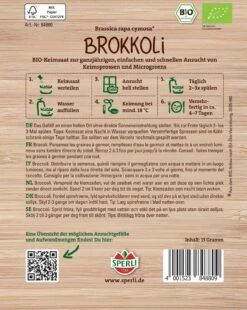Bio Keimsprossen Brokkoletti, 15 G -Garten Flaire Verkaufsgeschäft sperli bio keimsprossen brokkoletti 15 g 1117263 de