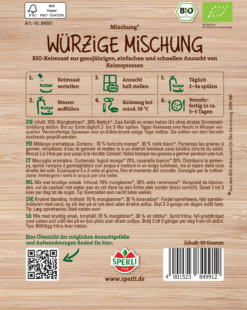 Bio Keimsprossen-Saat "Würzige Mischung"