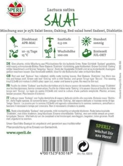 Mini-Salatmischung Babyleaf, 1 Saatscheibe -Garten Flaire Verkaufsgeschäft sperli mini salatmischung babyleaf 1 saaskiva 1653484 de