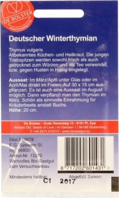 Thymian "Deutscher Winter", 0,50 G