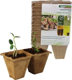 Windhager Anzucht-Töpfe 6 Cm Eckig, 6x12x6 Cm (24 Stück) -Garten Flaire Verkaufsgeschäft windhager anzucht toepfe 6 cm eckig 6x12x6 cm 1667855 de